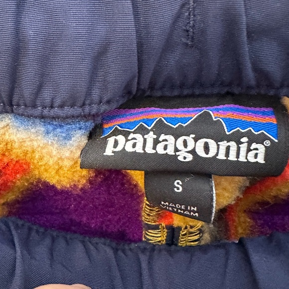 Patagonia Synchilla Patch Aztec Fleece Pants Size Small Soft Skiing Resort - Picture 4 of 4